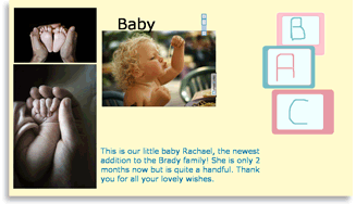 Baby Rachel's Birth Announcement